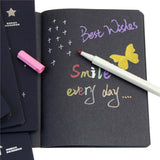 New Sketchbook Diary for Drawing Painting Graffiti Soft Cover Black Paper Sketch Book Notebook Office School Supplies Gift