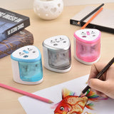 2018 TENWIN Electronic Pencil Sharpener Creative Fashion Student Two Holes Electric Pencil Sharpener Apply To 6-8mm And 9-12mm