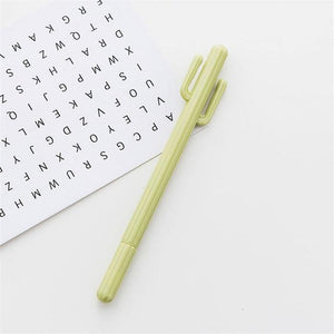 Creative Cactus Gel Pens Cute Kawai School Thing Kawaii Item Stationery Store Shop Material Bts Office Accessory Tool Stationary