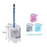 Multi-functional Automatic Electric Pencil Sharpener Battery Operated with 2 Holes(6-8mm / 9-12mm) for Home School Student