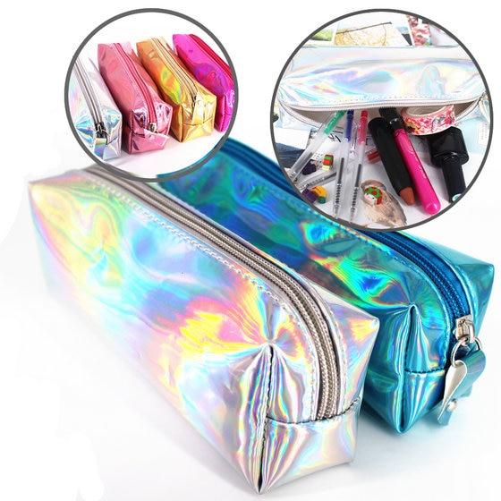 1Pcs 11.11 Dream Magic Cool Pencil Case Super Shiny PU Laser Pencils Bags High Quality Stationery Pouch Office School Supplies