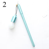 Cute Multifunctional 0.38 Light Pen Bulb Dust Plug Gel Pen Creative Plastic Neutral Pen Korean Stationery For Gift Novelty Item