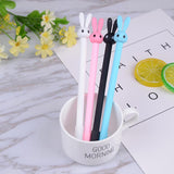 2pcs/set 0.38mm Kawaii Rabbit Erasable Pen Blue / Black Magic Gel Pen School Office Writing Supplies Student Stationery