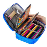 Canvas School Pencil Cases for Girls Boy Pencilcase 72 Holes Pen Box Penalty Multifunction Storage Bag Case Pouch Stationery Kit