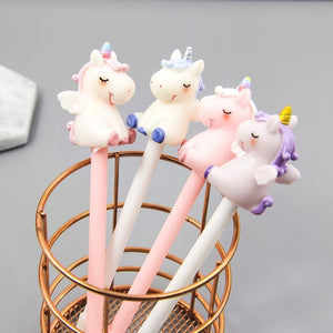 1pc Unicorn Gel Pens Kawaii Multi Shape Silica Gel &Plastic Unicorn Pens For Kids Girls Gifts School Writing Supplies Stationery