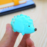 1pcs Color Random Kawaii Hedgehog Design Double Orifice Mini Pencil Sharpener Children Cartoon Pencil Sharpener