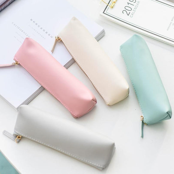 1 Pcs Kawaii Pencil Case Solid color triangle Gift Estuches School Pencil Box Pencilcase Pencil Bag School Supplies Stationery